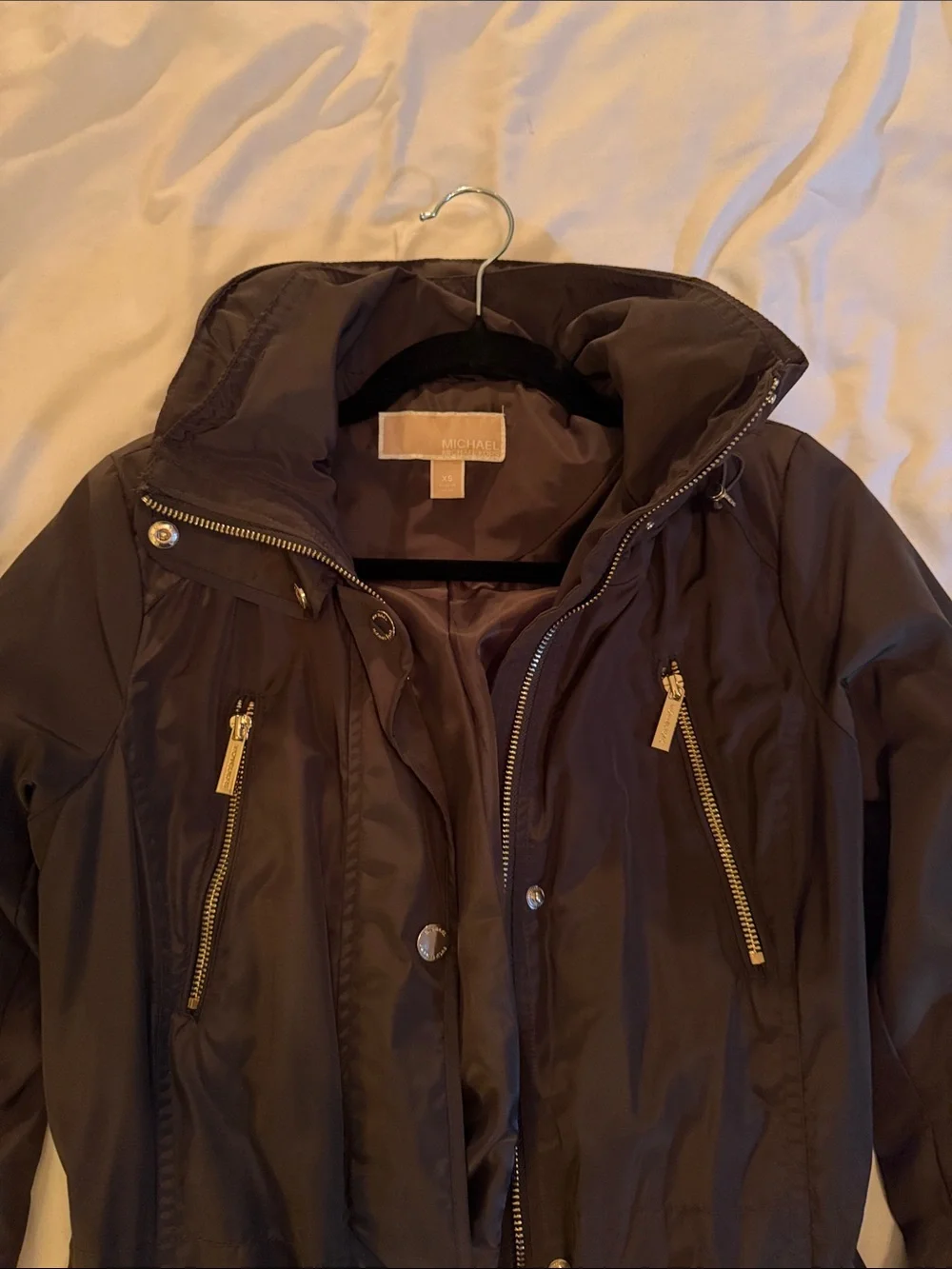 Michael Kors Olive Green Utility Anorak Jacket with Hood